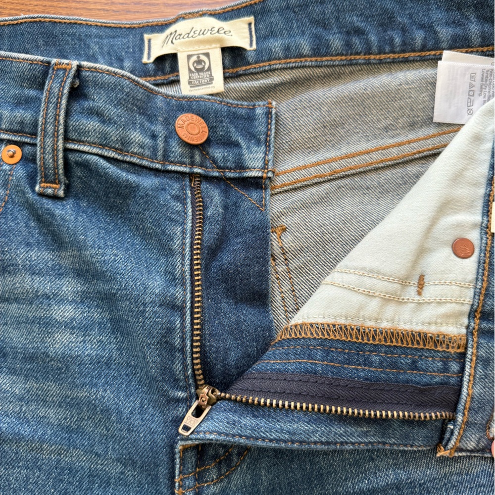 MADEWELL Mid Rise 90s‎ Straight Denim Blue Jeans Casual Staple Comfy Stretch 28 - Picture 4 of 9